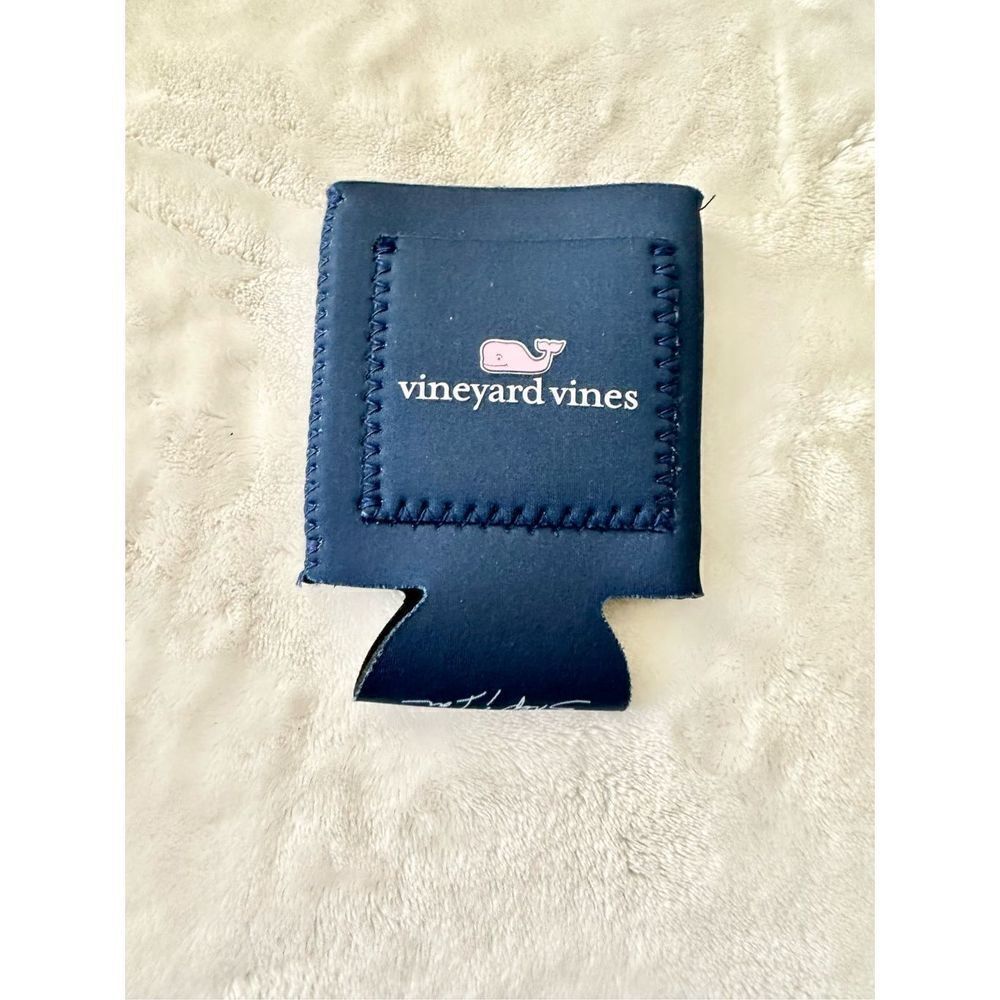 Vineyard vines navy and pink drink cozy